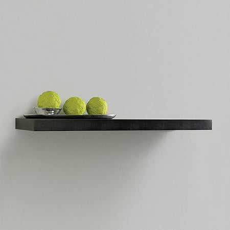 InPlace Shelving 23.6" W x 10.2" D x 2" H Floating Wood Wall Shelf, Espresso