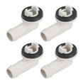 thumbnail image 1 of 4Pcs Conector de codo para manguera de drenaje de aire acondicionado con anillos de goma para unidades mini-split y unidades de aire acondicionado de ventana 15mm, Blanco, 1 of 6