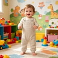 thumbnail image 2 of BOOMNY Toddler Girls Overalls Solid Sleeveless Jumpsuits for Kids Soft Baggy Fall Playsuits, 2 of 6