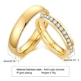thumbnail image 3 of Titanium Steel Couple Ring Pair Closed Mouth, 3 of 7