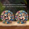 thumbnail image 2 of Colorful Abstract Pop Art Clock Wall Decor 10-Inch Silent Wooden Wall Clock, Battery Operated (AA Batteries Not Included), Artistic Home Decor, 2 of 7