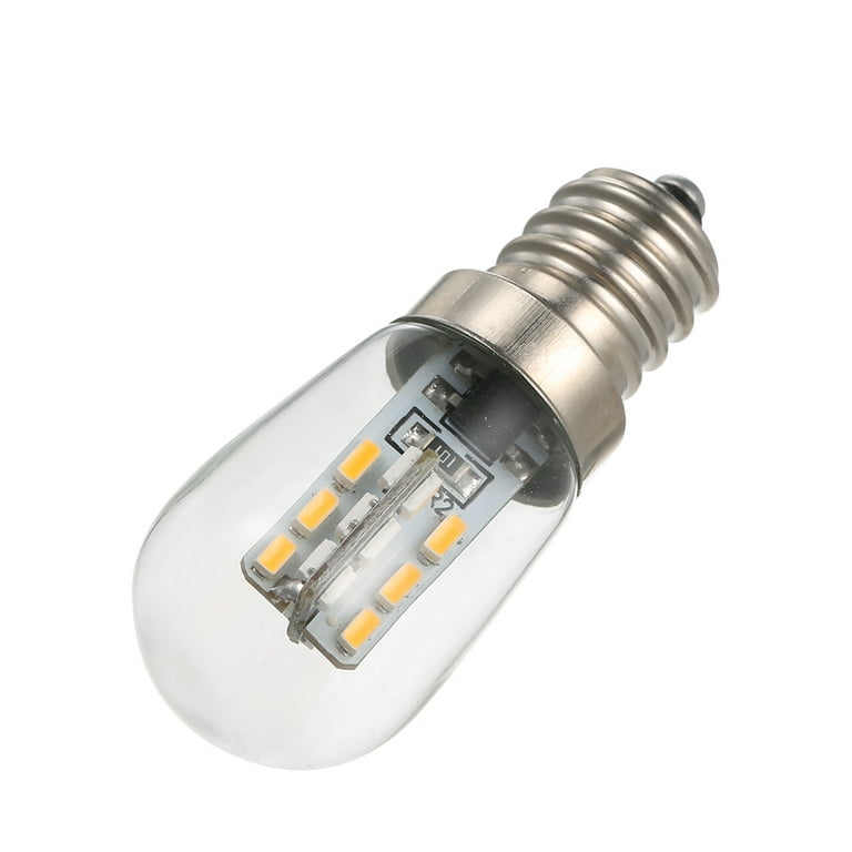 Lixada LED Refrigerator Light Bulb Fridge Lamp Bulb E12 Bulb Base Socket Holder Freezer Ceiling Home Lighting Lamp - Warm White/White AC110V