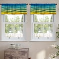 thumbnail image 2 of LALILO Kitchen Curtain Valance Blossom Tree Nature Spring Rod Pocket Window Curtain 52"x 18" Set of 2, 2 of 7