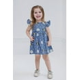 thumbnail image 3 of Disney Minnie Mouse Floral Little Girls Chambray Skater Dress Flowers 7-8, 3 of 5