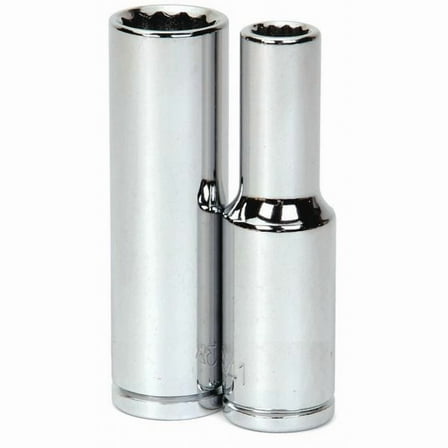 1/2" Drive Impact Socket High Polished Chrome, Deep 1/2"D,12Pt,25mm