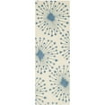 thumbnail image 5 of SAFAVIEH Bella Owen Fire Burst Wool Area Rug, Beige/Blue, 2' x 3', 5 of 10