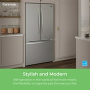 Kenmore 17.5 Cu. ft. Capacity Counter-Depth French Door Refrigerator and Freezer with Ice Maker, Stainless Steel