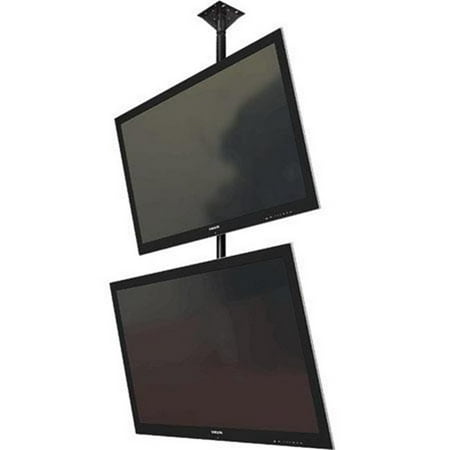 Dual Screen Ceiling Mounted Monitor System with Vesa Mounting Interface for 32 - 55 in.