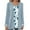 Sky Blue, variant on Enjoytime Women Blouses Printing Patchwork Fake Two-Piece Long Sleeve Shirts Fall Winter Trendy Womens Business Casual Tops Plus Size Clothes Khaki XL