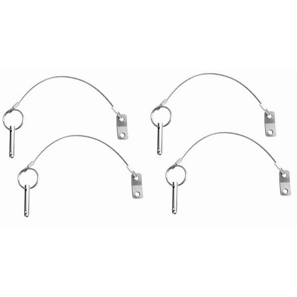 Marine Part Depot Quatre Épingles à Billes Bimini en Acier Inoxydable avec Lanière - Style Épingle