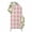Pink Beige, variant on Aqua Plaid Arch Backdrop Cover 4FT, Spring Summer Farmhouse Buffalo Checkered Spandex Fitted Stretchy Arch Stand Covers, Round Top Chiara Backdrop Cover for Wedding Party Birthday Baby Shower