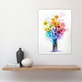 thumbnail image 4 of Artery8 Rainbow Colour Flower Bouquet in Glass Vase For Living Room Large Wall Art Poster Print Thick Paper 18X24 Inch, 4 of 5