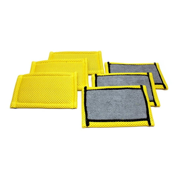 Dish Scrubber for Dishwashing -Net cloth ScrubberWashclothDish Rag cloths No Mildew Odor Smell Like Sponge or Dishcloths Set of 3 ,Three colors (Yellow,green, Orange) and3 Hooks