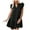 Black, variant on Yindaity Womens 2024 Summer V-Neck Drawstring Ruffle Cap Short Sleeve Side Pockets Mini Dress Sundress Khaki,XL