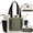 Cream & Sage Green, variant on Tote Bag for Women, Lightweight Quilted Handbags with Compartments, Puffer Tote Bag for Work Travel Nurse School Daily Travel Gym (Black)