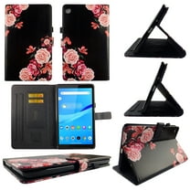 TPU Shell Case for Lenovo Smart Tab M8 (TB-8505FS) Pk Flower Butterfly Slim PU Leather Folding Stand Cover with Auto Wake/Sleep for 8.0 Inch