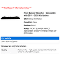 thumbnail image 2 of Front Bumper Absorber - Compatible with 2019 - 2020 Kia Optima, 2 of 2