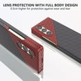 thumbnail image 3 of Aramid Fiber Case for Samsung Galaxy Z Fold 6 Case Aramid Fiber Thin Fit Slim Minimalist 6 FT Military Grade Drop Protection Case with Wireless Charging, Black&Red, 3 of 14