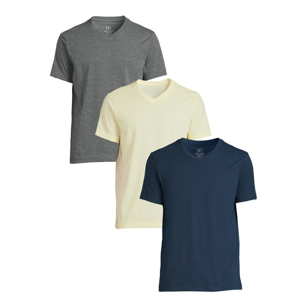 George Men's V-Neck Tees with Short Sleeves, 3-Pack - Walmart.com
