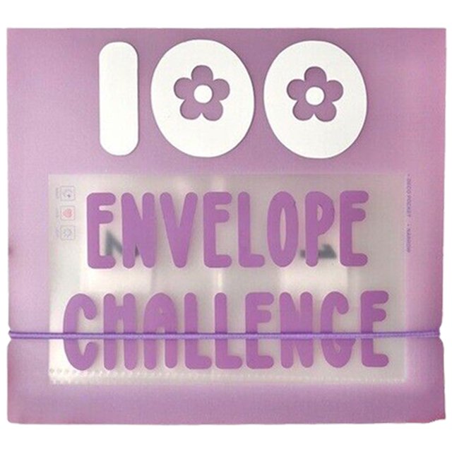 100 Sobres Saving Challenge A5 Carpeta Cubierta Personalizada Pequeño Sobre Carpeta Dinero (púrpura)