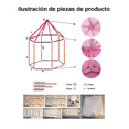 thumbnail image 3 of Castillo Princesa Casita De Hadas Tienda Rosa Malubero Malu2085 140x135cm, 3 of 3