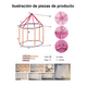 thumbnail image 3 of Castillo Princesa Casita De Hadas Tienda Rosa Malubero Malu2085 140x135cm, 3 of 3
