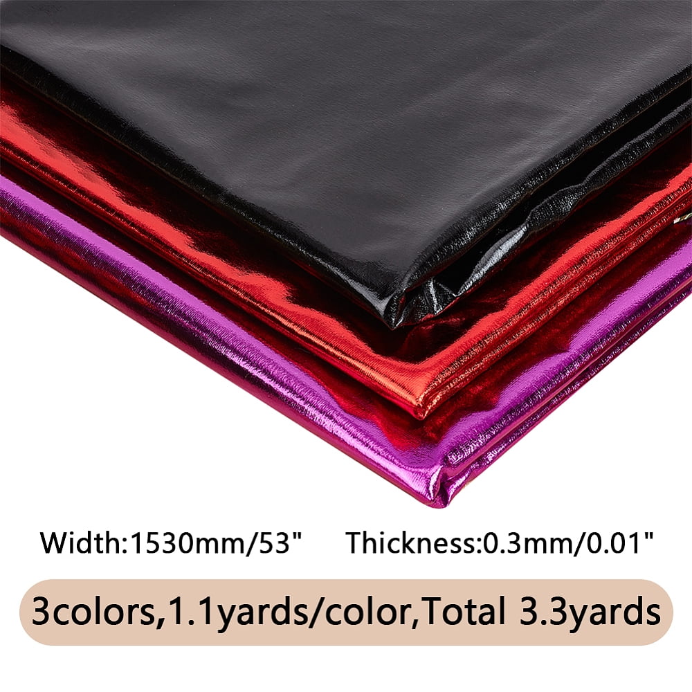 3M 3 Colors Polyester Spandex Stretch Fabric for DIY Christmas Crafting and Clothing Mixed Color 1530x0.3mm 1m/color