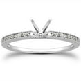 thumbnail image 1 of 1/10 Ct Diamond Engagement Semi Mount Ring 14K White Gold, 1 of 4