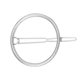 thumbnail image 2 of Guardurnaity Pinza para el pelo para mujer, pasador de aleación con forma de luna y boca redonda geométrica elegante Accesorio para el cabello plata 4.7 cm, 2 of 6