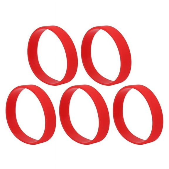 5X Fashion Silicone Rubber Elasticity Wristband Wrist Band Cuff Bracelet Bangle Red