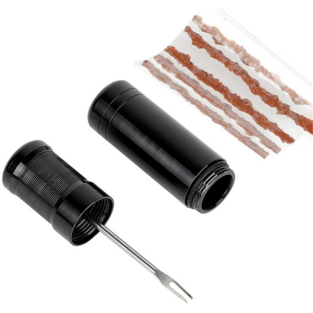 Kit de Réparation de Pneus de Vélo Multifonctions Foret Outil de Réparation de Pneu sous Vide Ensemble de Pneus de Réparation d'Urgence Portable pour la Réparation de Vélo de Route MTB