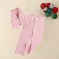 thumbnail image 5 of Annhoo Girl's 2 Piece Outfits Sleeveless Button down Lapel Tank Tops and Straight Leg Dress Pants Kids Clothes, 5 of 6
