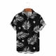 thumbnail image 3 of Ceisia Men's Breathable Four-Way Stretch Black Palm Leaf Print Cuban Collar Short Sleeve Hawaiian Beach Shirt Gift, 3 of 7