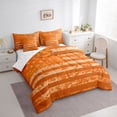 thumbnail image 2 of Manfei Patriotic Camouflage Us Flag 7-Piece Twin Bedding,Vintage Stripes Art Bedding Comforter Set,Orange,Reversible, 2 of 7