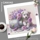 thumbnail image 5 of AZQSD - Pintura de diamante 5D con diseño de perro y flor, hecha a mano, para manualidades, bordado de animales, mosaico, punto de cruz, taladro completo, decoración del hogar, 5 of 5