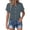 Gray, variant on Womens Short Sleeve Cotton Button Down Up Shirt Collared V Neck Tops Shirts Blouses Dress for Women Western Wear Yellow,XL