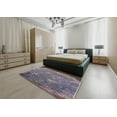 thumbnail image 4 of Ahgly Company Indoor Rectangle Mid-Century Modern Purple Oriental Area Rugs, 5' x 8', 4 of 6