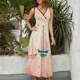 thumbnail image 4 of Retro Sail Art Sleeveless Dress Women's Summer Suit Dresses for Women 2025 Luxury Party Dress, 4 of 7