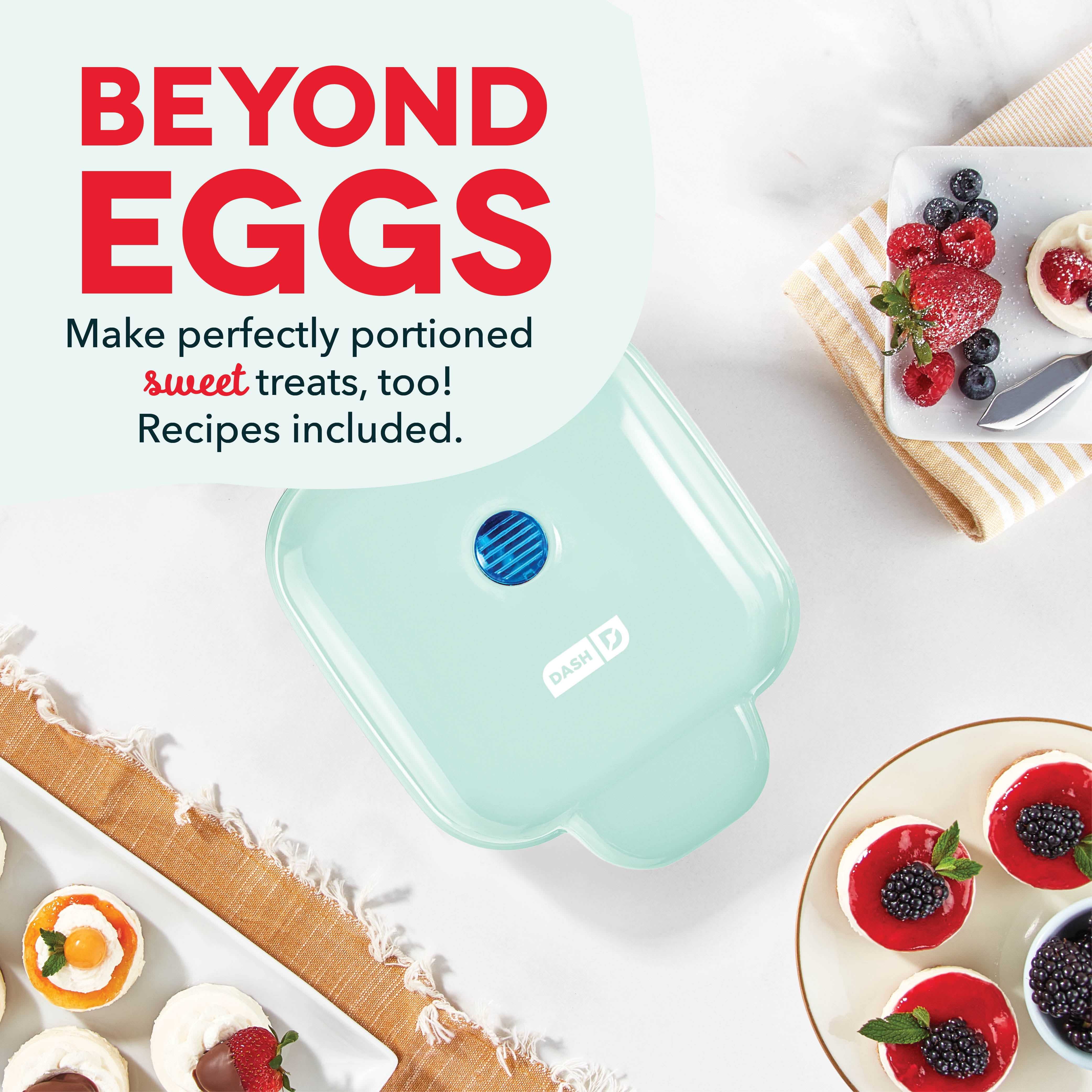 Dash Egg Bite Maker, Makes 4 Egg Bites, Aqua