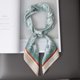 thumbnail image 1 of Zhuge Bufanda elegante, bufanda cuadrada azul de verano, estampado decorativo de flores de anacardo, diadema con patrón liso universal para las cuatro estaciones (verde), 1 of 3