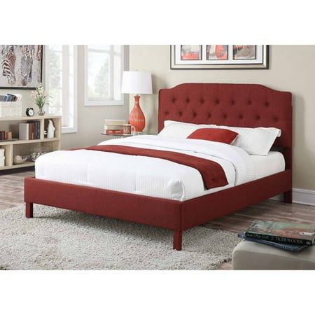 ACME Furniture Clive Red Fabric Eastern King Bed