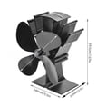 thumbnail image 2 of Stove Fan Heat Powered Non Fireplace Fan Suitable For Stoves/fireplaces With Stove And ., 2 of 2