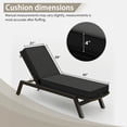 thumbnail image 2 of Snubbull Outdoor Chaise Lounge Cushions, with High-Density Foam, Ties Waterproof & Fade Resistant for Lawn and Pool Lounge Chairs, 72x21x4 inch, Black, 2 of 9