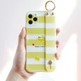 thumbnail image 1 of iPhone 11 Pro Max Case, Clear Lemon Fruit Pattern Case with Wristband Kickstand, Full Protective Adjustable Handle Grip Phone case, Hand Strap Holder Case for iPhone 11 Pro Max 6.5" (Lemon Stripes), 1 of 7
