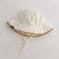 thumbnail image 2 of Splozh Outdoor Kids Sun Hat UPF 50+ Kids Adjustable Chin Strap Sun Hats Summer Spring Sun Hat Outdoor Beach Bucket Cap White,One Size, 2 of 5