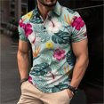 thumbnail image 2 of Men's Golf Shirt Casual Sports V Neck Ribbed Collar Short Sleeve Fashion Casual Solid Color Plain Spring & Summer Regular Fit4XL, 2 of 5