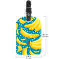 thumbnail image 6 of Square 2Pack PU Leather Banana Dot Cruise Luggage Tag with Privacy Cover and Name ID Tag for Travel Handbags Backpacks Luggage Tags, 6 of 6