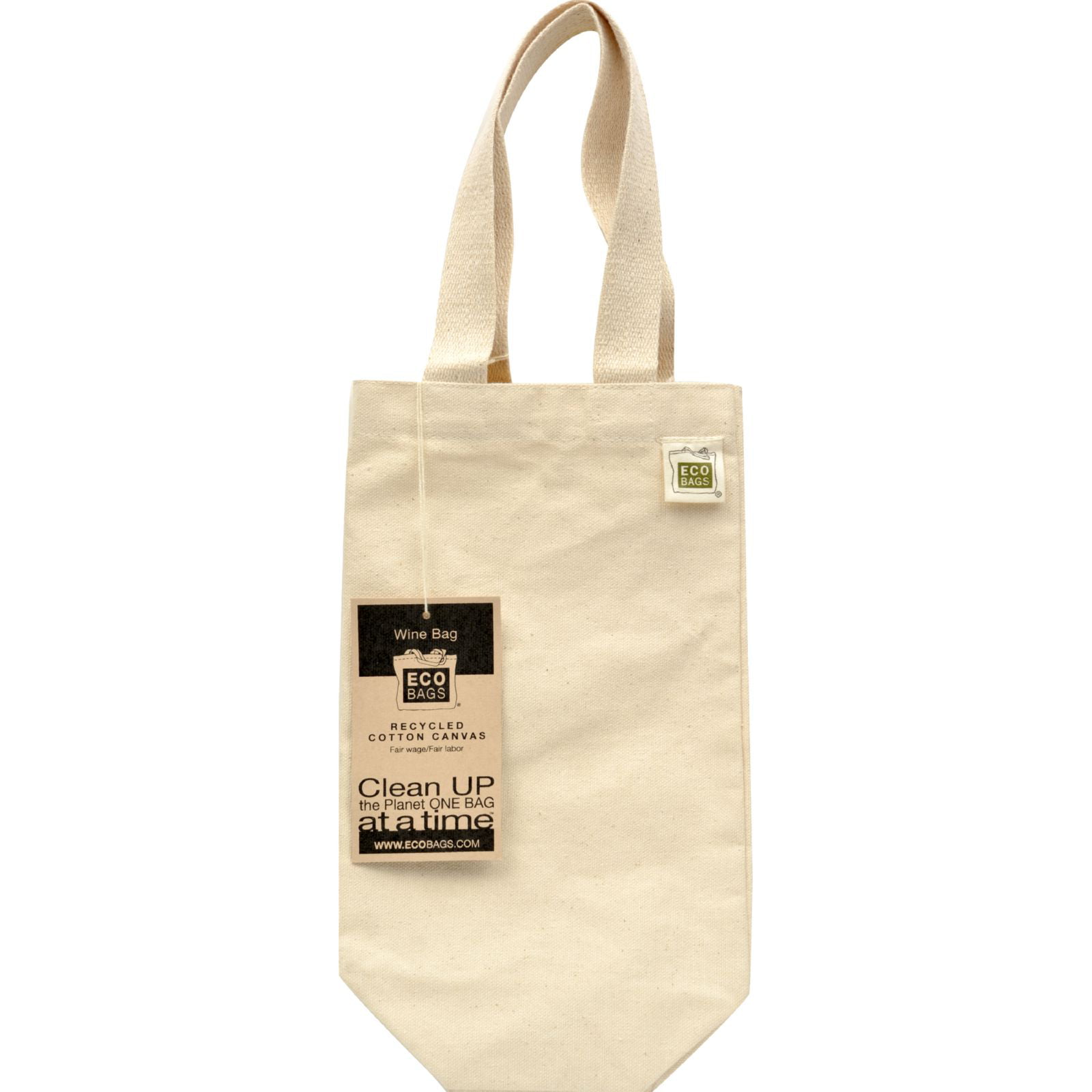ECOBAGS Canvas Wine Bag (1 bottle) 6.5x12 - Recycled Cotton - 1 Bag ...