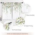 thumbnail image 4 of Sage Green Eucalyptus Leaves Kitchen Curtains Short Small Rustic Spring Cotton Flower Floral Wooden Plant Rod Pocket Farmhouse Bedroom Living Room Treatment Fabric 2 Panels 27.5Wx39H Inch, 4 of 6