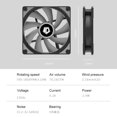 thumbnail image 4 of ID-COOLING 120mm CPU Cooler DC 12V 1800RPM PC Case Radiador Ventilador de refrigeración de aire, 4 of 6